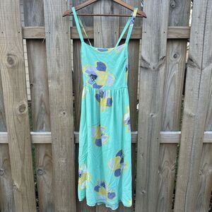 New‎ Corey Lynn Calter Womens Green Anthro Sketchbook Floral Midi Dress Large